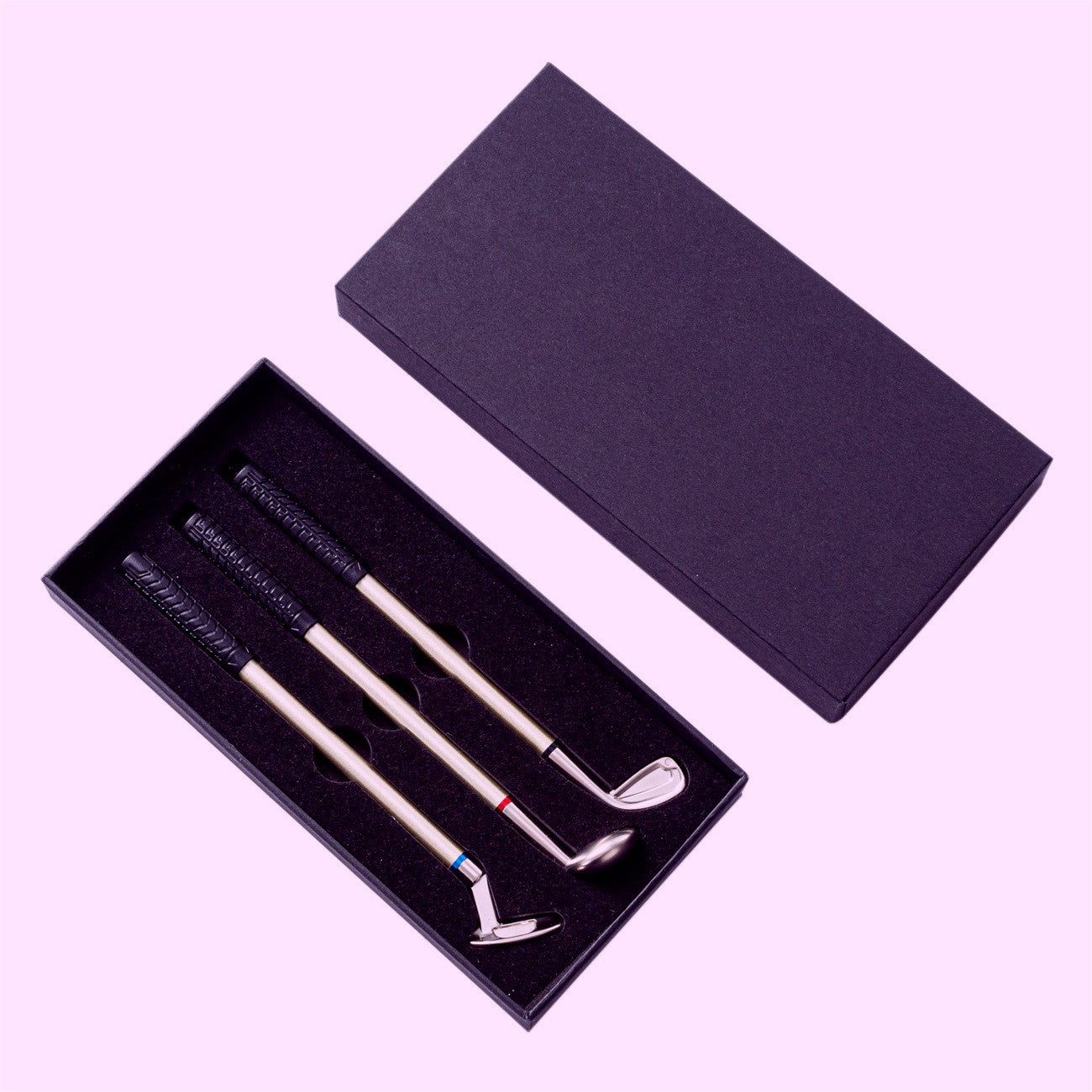 Metal Suit Ballpoint Pen Golf Style with 0.7mm Bullet Tip – 3 Pack
