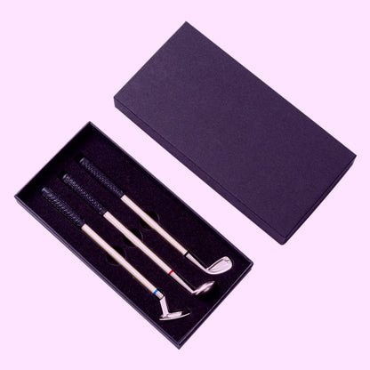 Metal Suit Ballpoint Pen Golf Style with 0.7mm Bullet Tip – 3 Pack