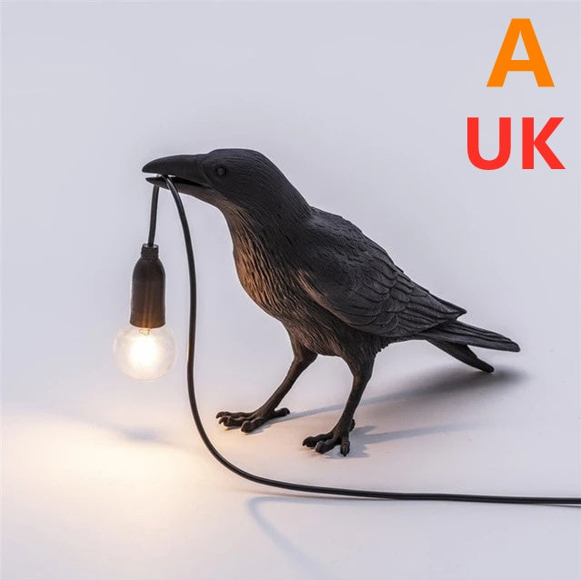Modern Resin Wall and Desk Lamp with Plug Options – White & Black, Multiple Standards