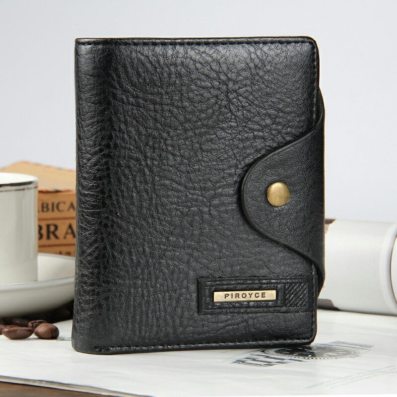 Guaranteed Genuine Leather Brand Men Wallets Design Short Small Wallets