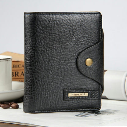 Guaranteed Genuine Leather Brand Men Wallets Design Short Small Wallets