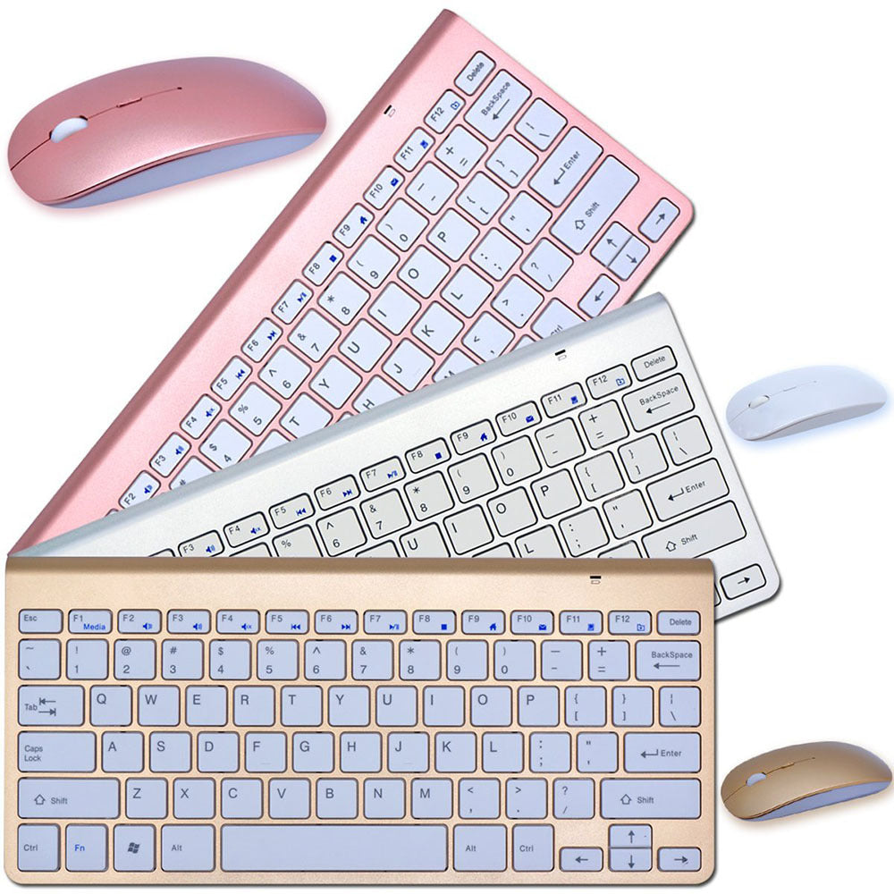 Wireless Keyboard and Mouse Set - Compact, Slim, Quiet