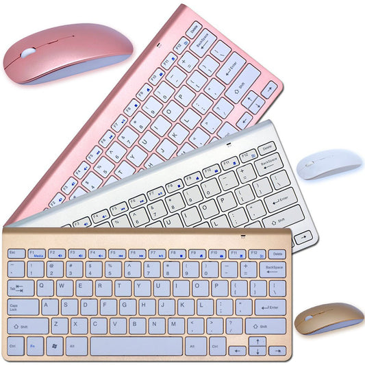 Wireless Keyboard and Mouse Set - Compact, Slim, Quiet