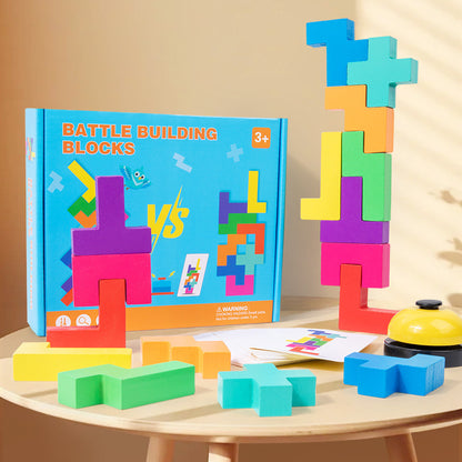 Wooden Russian building blocks for early childhood education, building block games, puzzle toys