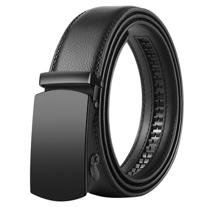 Men's Leather Belt Automatic Buckle Korean Style