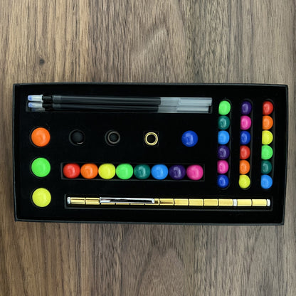 Two-Color Model Magnet Pen Color Ball Magnetic Pen Decompression Pen Magnetic Pole Decompression Pen Game Children's Toys