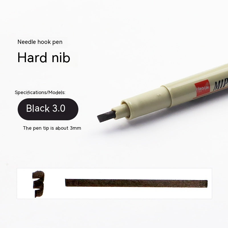 12-Piece Black Fine Line Drawing Pen Set with Assorted Tip Sizes
