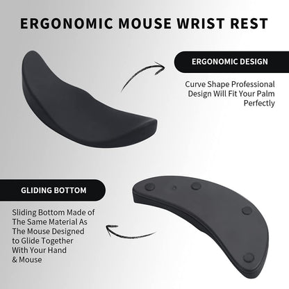Ergonomic Gliding Wrist Rest Mouse Pad – Silicone, Right-Handed, Non-Slip, Comfortable Support for Wrist Pain Prevention