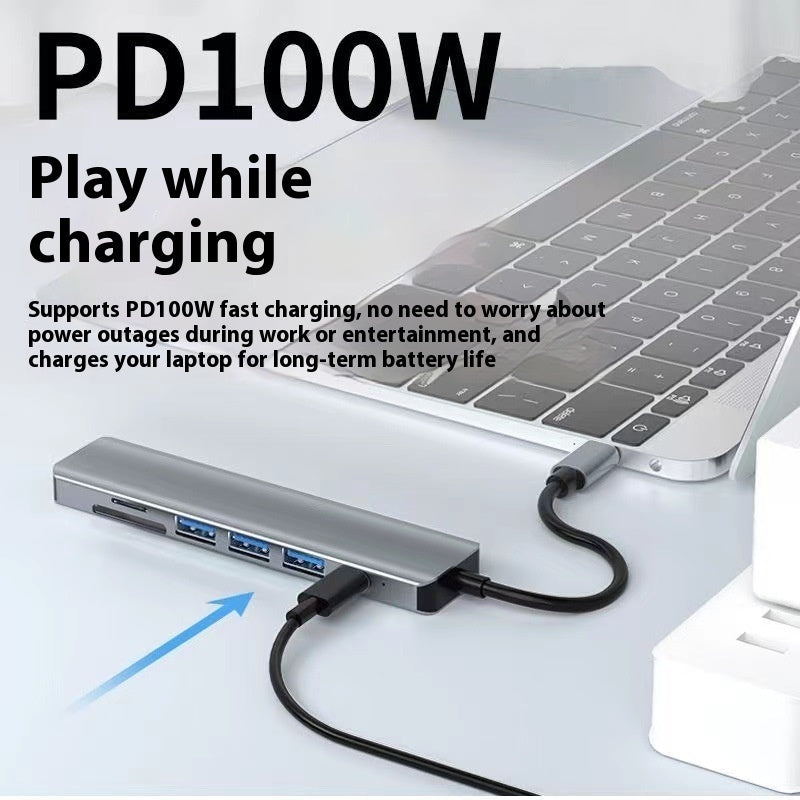 Multi-Function USB-C Splitter Hub – Compact & Efficient