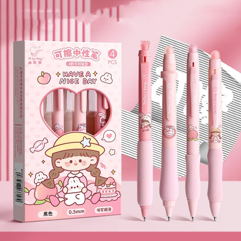 Erasable Gel Ink Pen Set with Smooth Writing and Plastic Shell