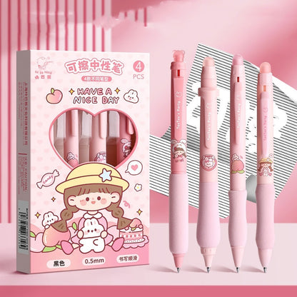 Erasable Gel Ink Pen Set with Smooth Writing and Plastic Shell