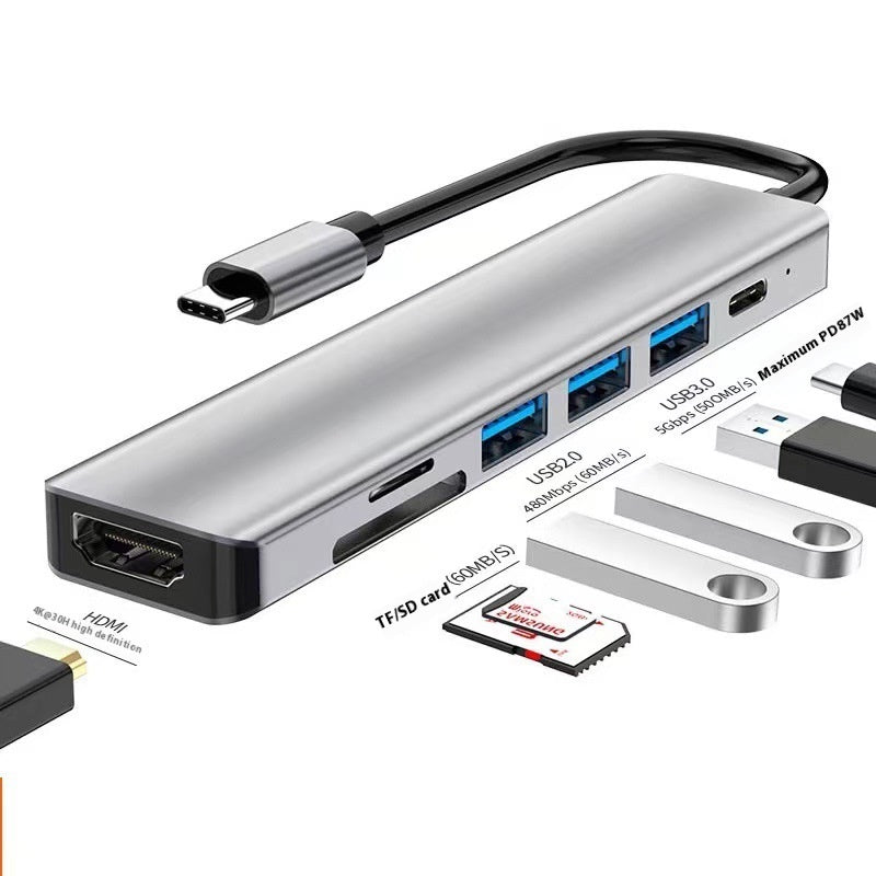 Multi-Function USB-C Splitter Hub – Compact & Efficient