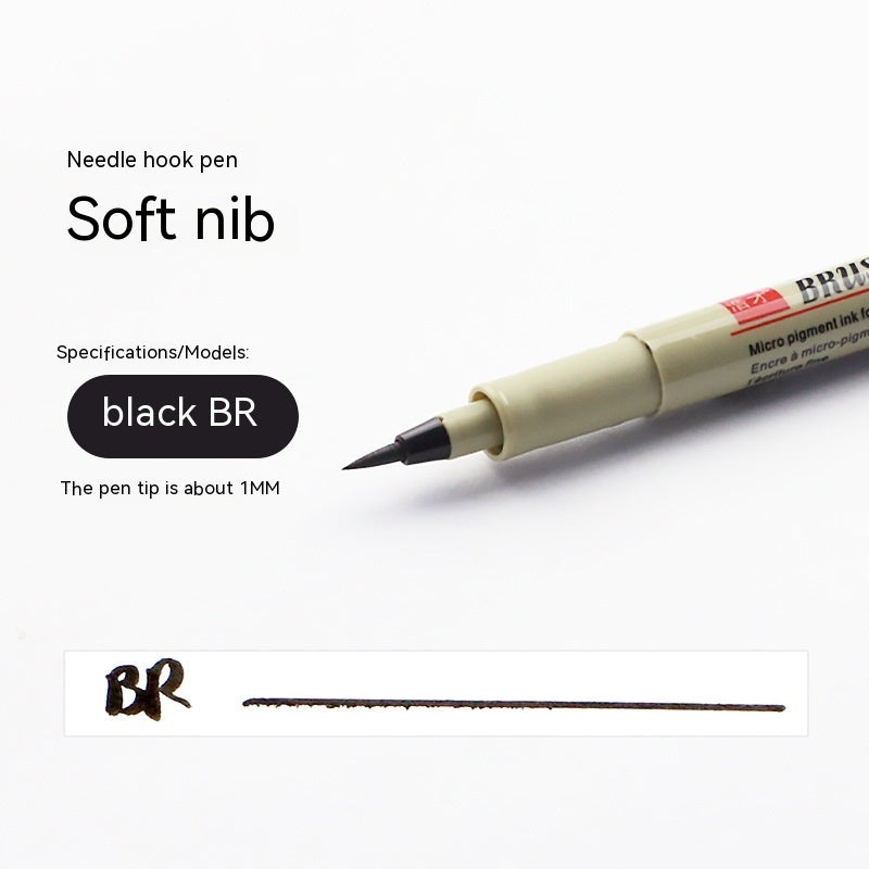 12-Piece Black Fine Line Drawing Pen Set with Assorted Tip Sizes