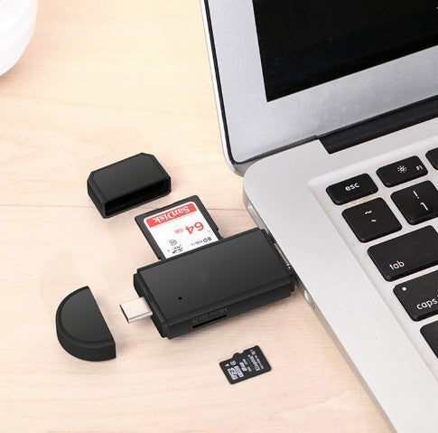 2-in-1 USB & Micro USB Card Reader - Fast Data Transfer & OTG Support