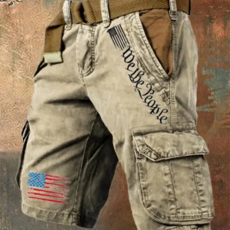 Workwear Casual Men's Thin Multi-pocket Fifth Pants