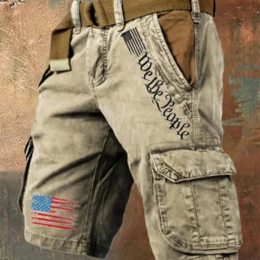 Workwear Casual Men's Thin Multi-pocket Fifth Pants