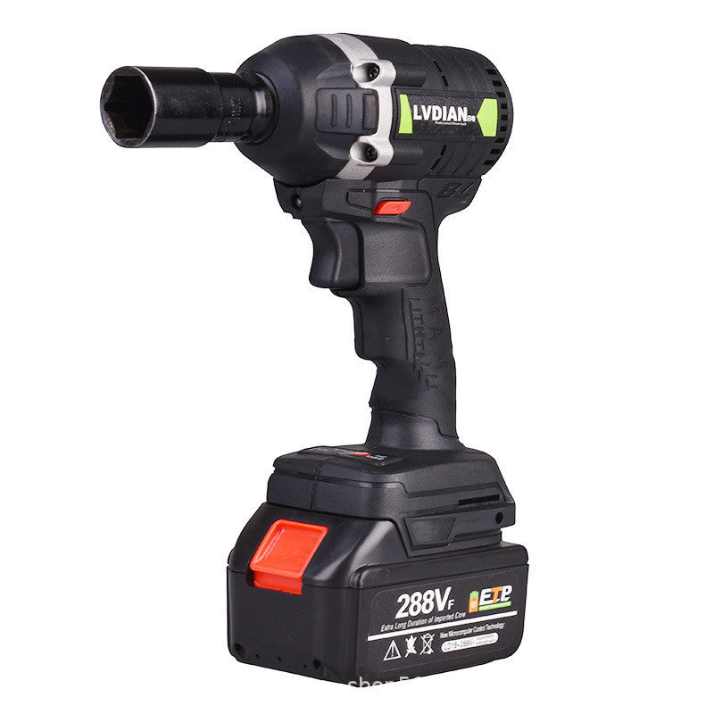 Cordless 21V Brushless Impact Wrench – 320Nm Torque, Rechargeable, Black 288VF