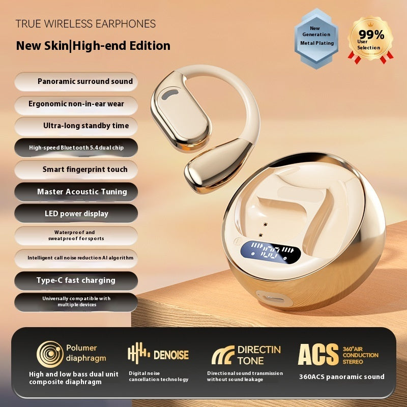 Ear Hook Bone Conduction Wireless Bluetooth Headset Color Display