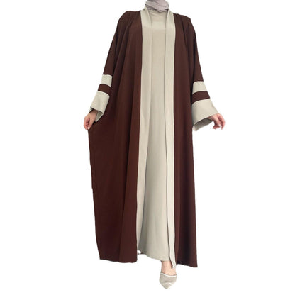 Two-Piece Long Dress Abaya Set