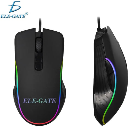 Mini USB Wired Optical Computer Mouse With RGB Light DPI Adjustment Button