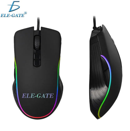 Mini USB Wired Optical Computer Mouse With RGB Light DPI Adjustment Button