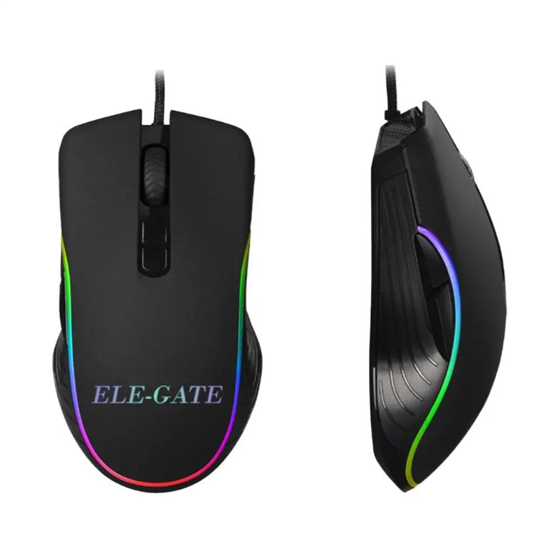 Mini USB Wired Optical Computer Mouse With RGB Light DPI Adjustment Button