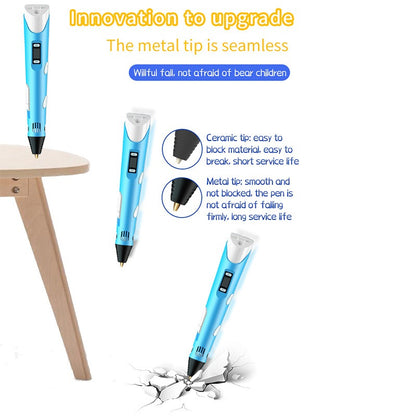 3D Printing Pen Smart DIY Three-Dimensional Graffiti Pen Drawing Pen Educational Children's Toys