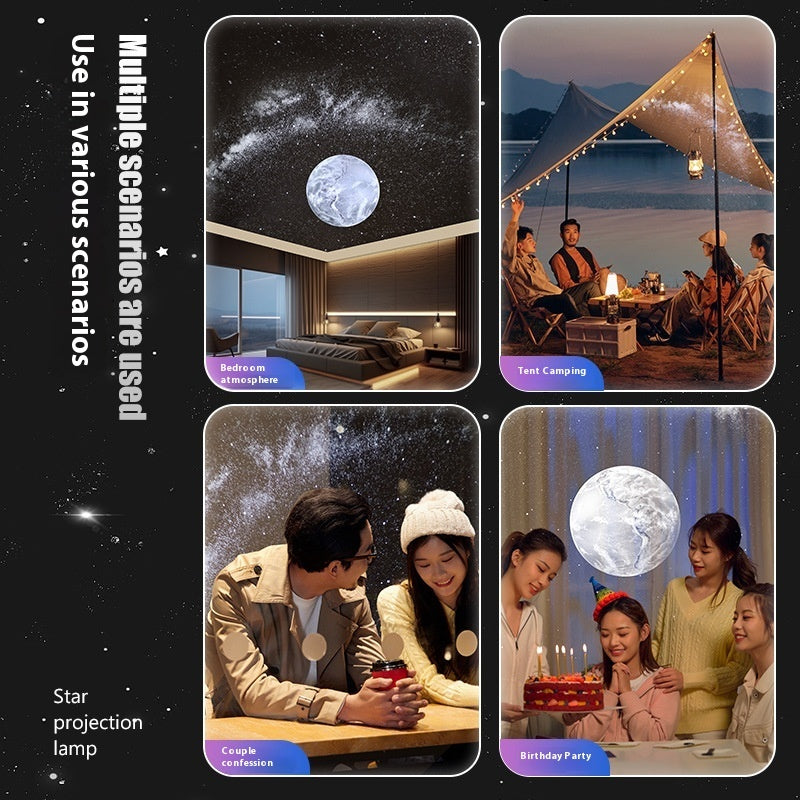 Pickup Projection Lamp Stereo Bluetooth White Noise Star Light