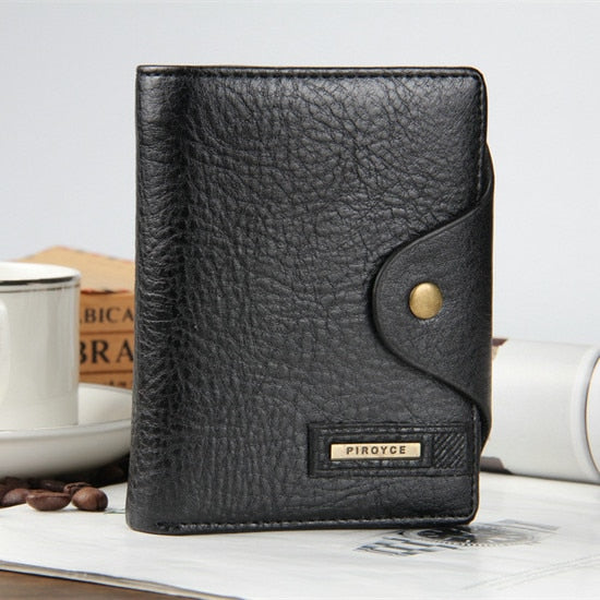 Guaranteed Genuine Leather Brand Men Wallets Design Short Small Wallets