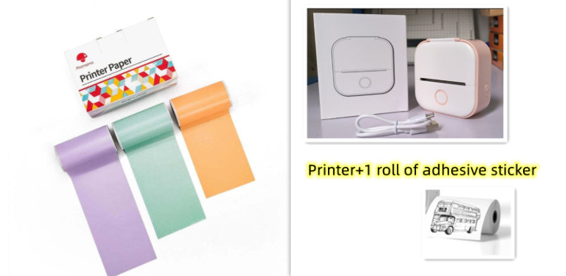 Phomemo T02 Mini Pocket Thermal Printer – Inkless Bluetooth Label Printer, Supports 10 Languages, 1000mAh Battery
