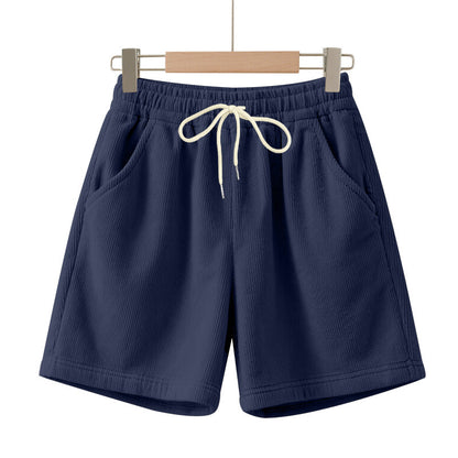 Corduroy Elastic Lace Men's Plus Size Beach Casual Shorts