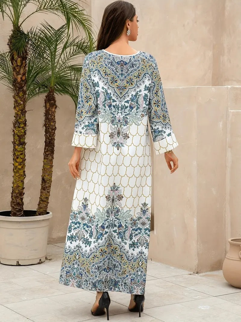 Yahua Floral Print Women's Abaya