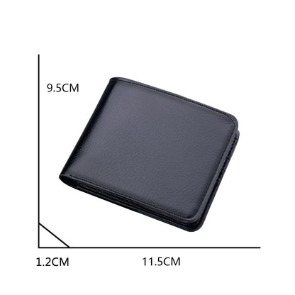Wallet Men's Short Wallet  Business Wallet Simple Men's College Students Trendy Youth Wallet
