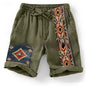 Men's Lace Up Loose Digital Printing Casual Shorts