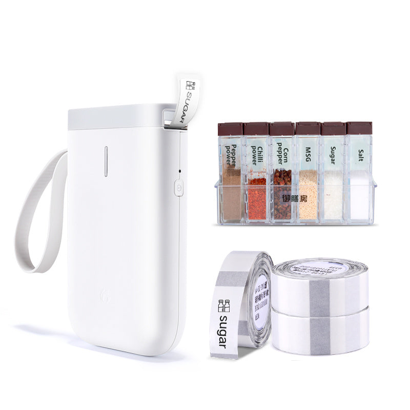 Portable Bluetooth Thermal Label Printer – Rechargeable, High-Resolution 203 DPI, Multi-Language Support