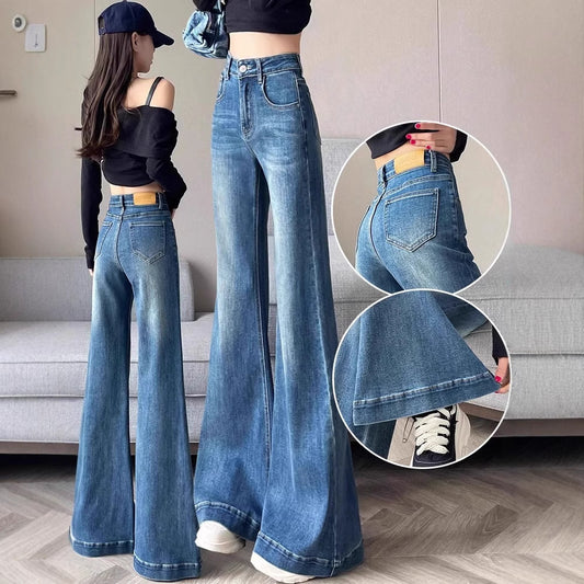 High-Waist Bootcut Jeans