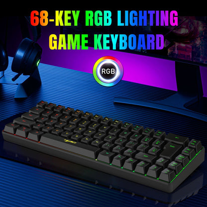 V200 Series Gaming Keyboard – 68 Keys, Multiple Color Options