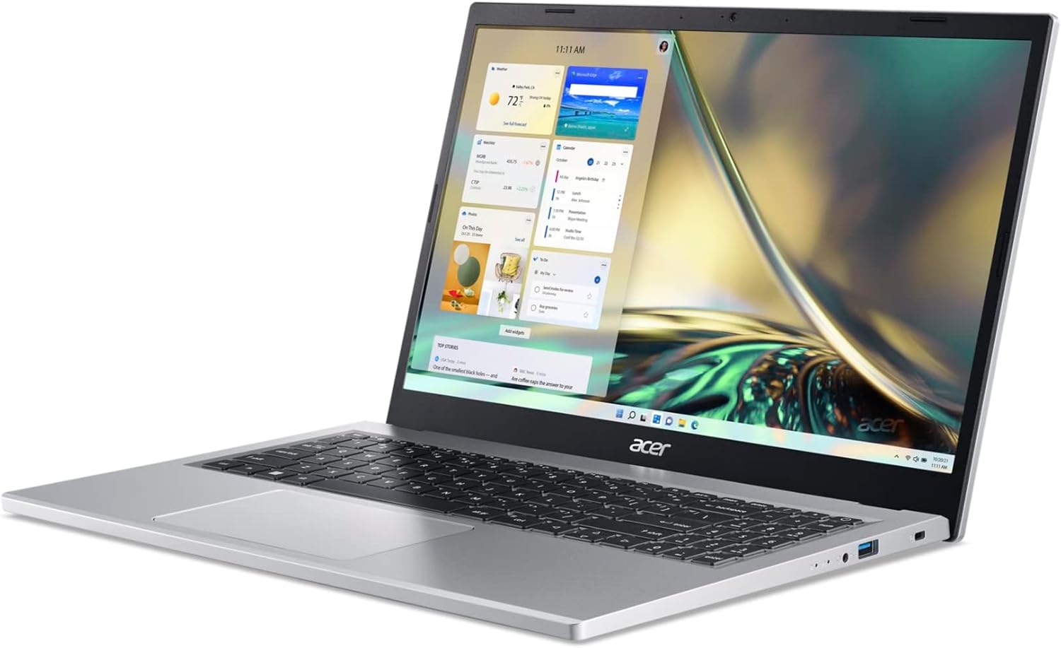 Acer Aspire 3 A315-24P-R7VH Slim Laptop | 15.6" Full HD IPS Display | AMD Ryzen 3 7320U Quad-Core Processor | AMD Radeon Graphics | 8GB LPDDR5 | 128GB NVMe SSD | Wi-Fi 6 | Windows 11 Home in S Mode