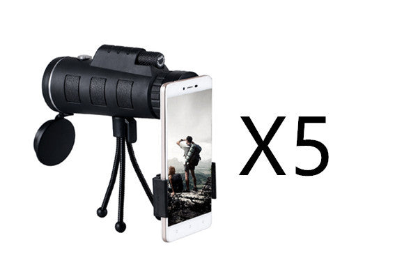 40x60 Monocular Telescope with Tripod, Phone Clip, and Compass – BAK4 Prism, FMC Lens, Outdoor Zoom Scope