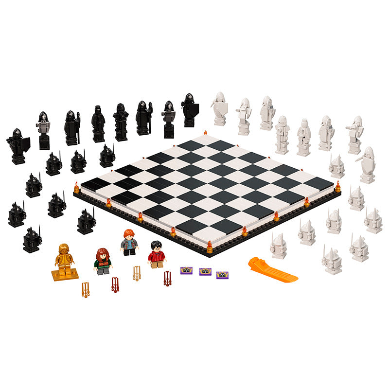Lego Blocks Harry Potter Chessboard Hogwarts Wizard Chess Magic Chess Assembled Boy Toys