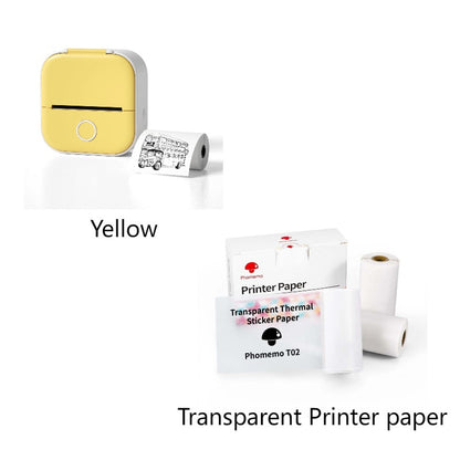 Phomemo T02 Mini Pocket Thermal Printer – Inkless Bluetooth Label Printer, Supports 10 Languages, 1000mAh Battery