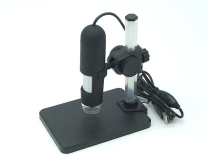 High-Speed DSP Digital Microscope, 0.3M Video, 1000X Zoom, USB Powered, Adjustable LED, Driver-Free, Windows Compatible (Black)