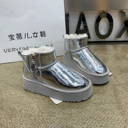 Women With Fur And Thick Soles Snow Boots