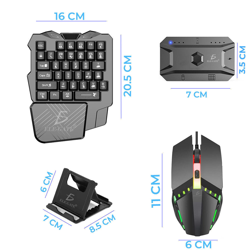 4 In 1 Bluetooth Gaming Keyboard Mouse Kit For Android Cell Phones