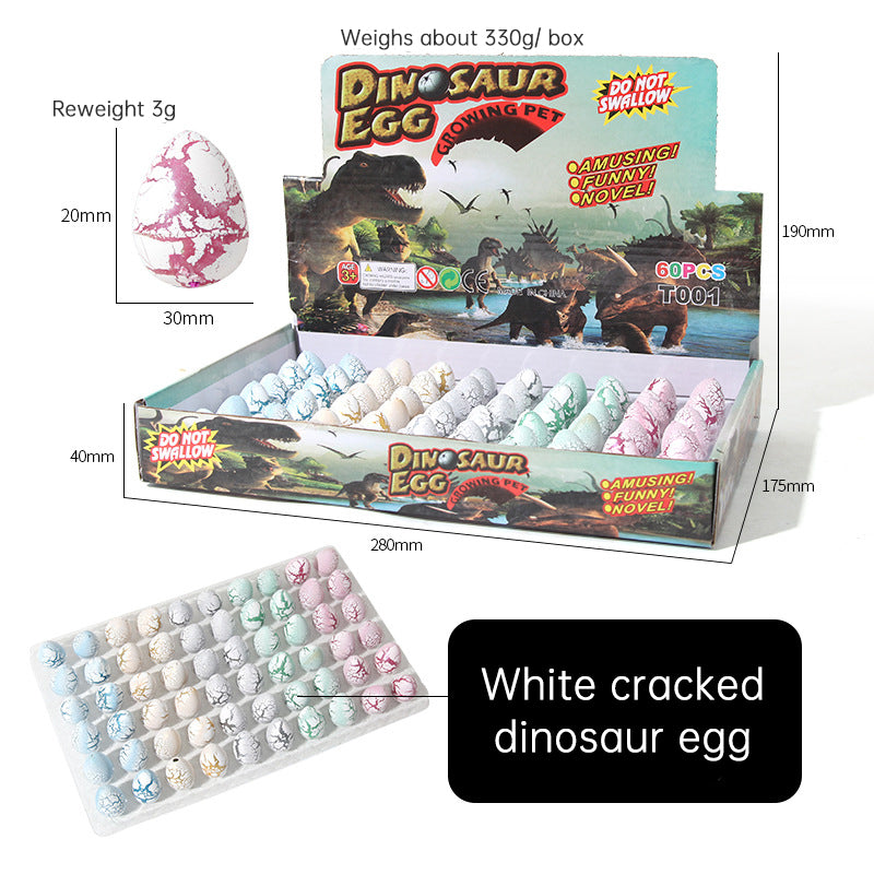 Dinosaur egg children soak in water to expand hatching small toys cracked shell simulation animal