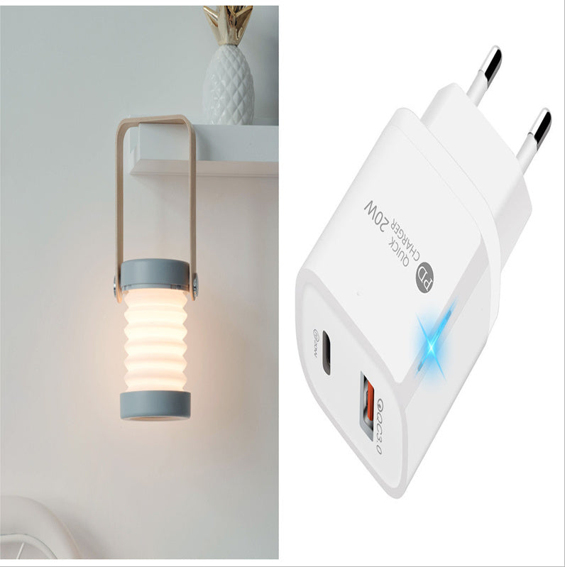 Foldable Touch LED Night Light, USB Rechargeable, 3 Brightness Levels