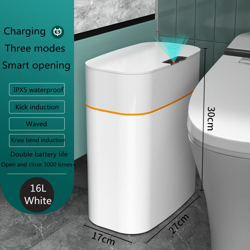 Smart Automatic Sensor Trash Can – Waterproof, UV Sterilization, Deodorization, Insect & Leakage Prevention, 13L & 16L