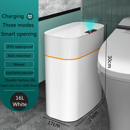 Smart Automatic Sensor Trash Can – Waterproof, UV Sterilization, Deodorization, Insect & Leakage Prevention, 13L & 16L