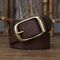 Men's Retro First Layer Pure Cattlehide Pin Buckle Belt