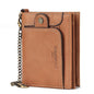 Anti-Magnetic Men's Wallet Leather Zipper Wallet Large Capacity Multi-Card Coin Pocket